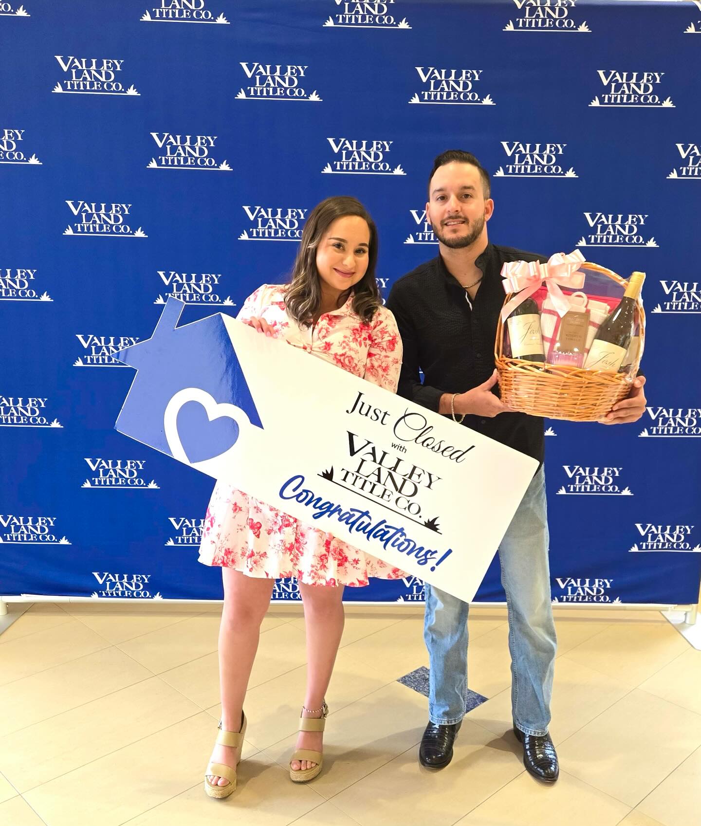 Happy David Lerma clients at Valley Land Title closing